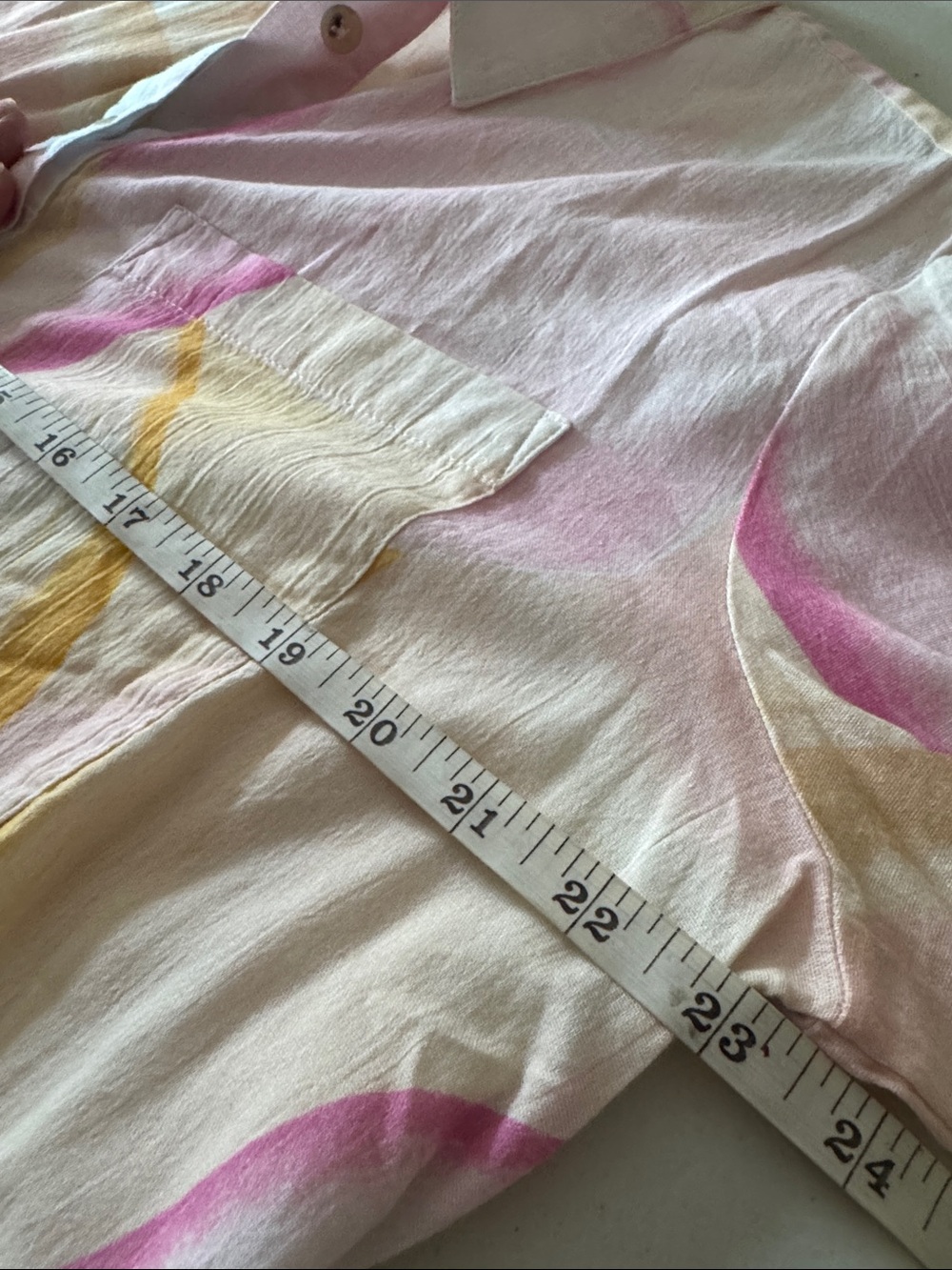 Mara Hoffman Pastel Multi Watercolor Button-Down Shirt Size S - Picture 3 of 4